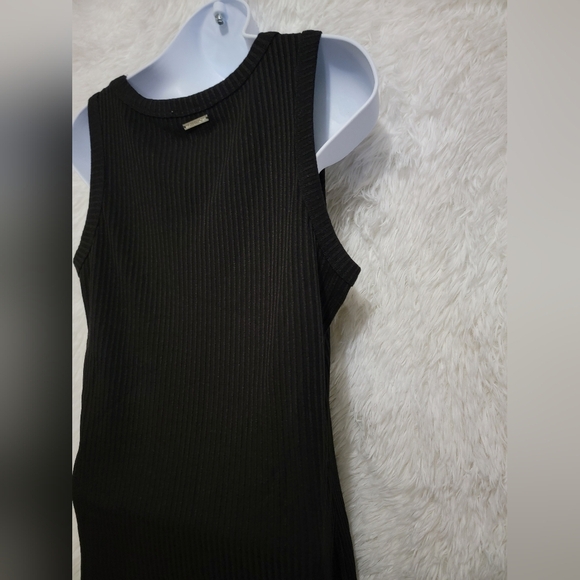 Michael Kors Ribbed Viscose  Black Tank Top Large - Picture 9 of 11